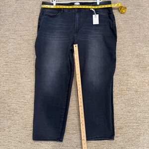Good American Charcoal Black Straight Jeans Plus Size 28 - 32